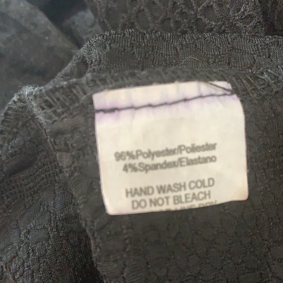 {Sweet Rain}Sz S Sheer Black Peplum Top - Picture 8 of 8